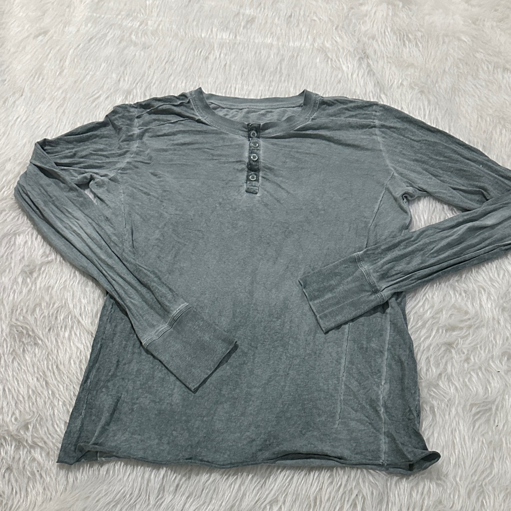 Men's Slate Long Sleeve Henley Shirt